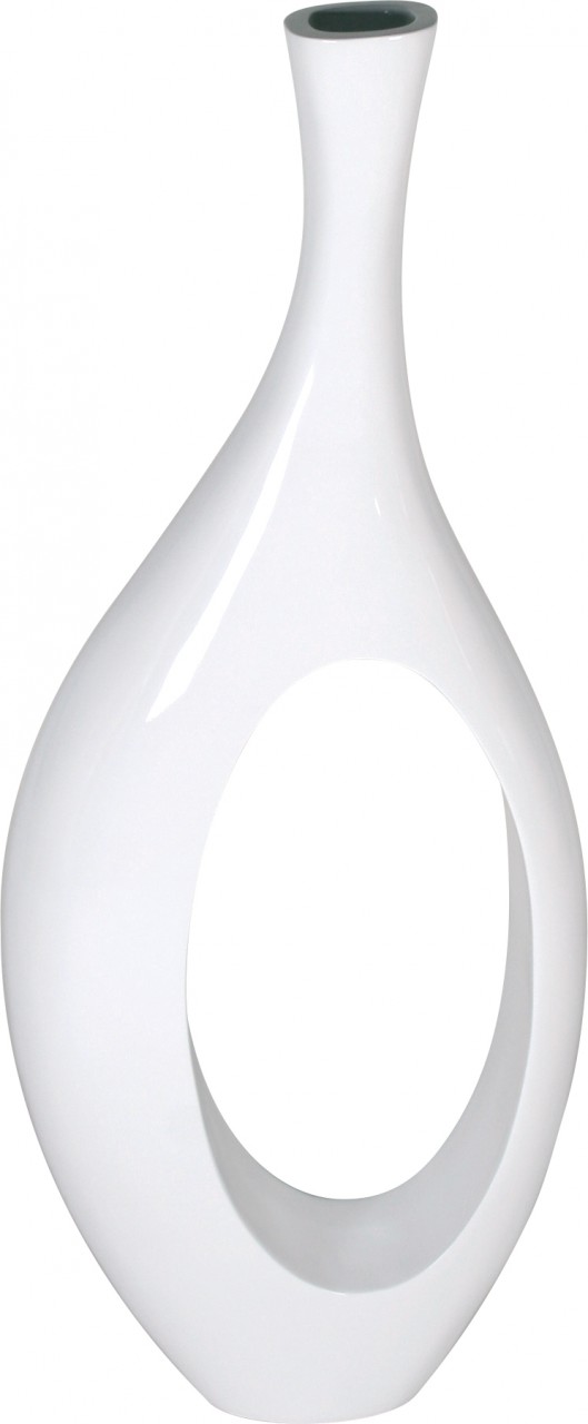 INDIGO Vase, 35x11/86 cm, weiß hochglanz